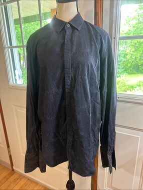 Ted Baker Navy Damask Shirt